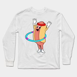 Hotdog at Fitness with Flywheel Long Sleeve T-Shirt